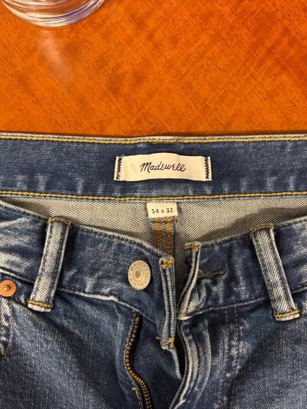 Madewell Athletic Slim Jeans in Gallagher Wash 34 x 32 - Picture 2 of 5